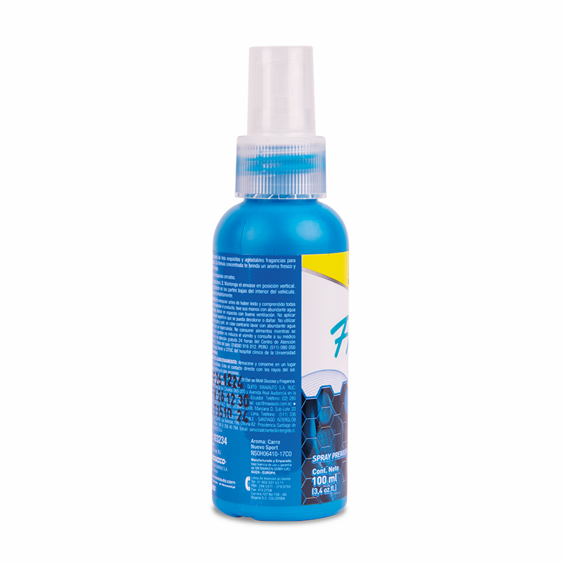 AMBIENTADOR SPRAY SIMONIZ AUTO FRESCO CARRO SPORT 100M COLOR AZUL FRAGANCIA AUTO - Imagen 2