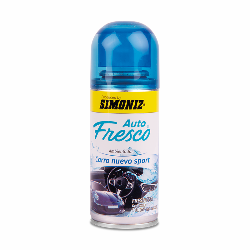 AMBIENTADOR SIMONIZ AUTO FRESCO CARRO NUEVO SPORT 110ML NEGRO - Imagen 1