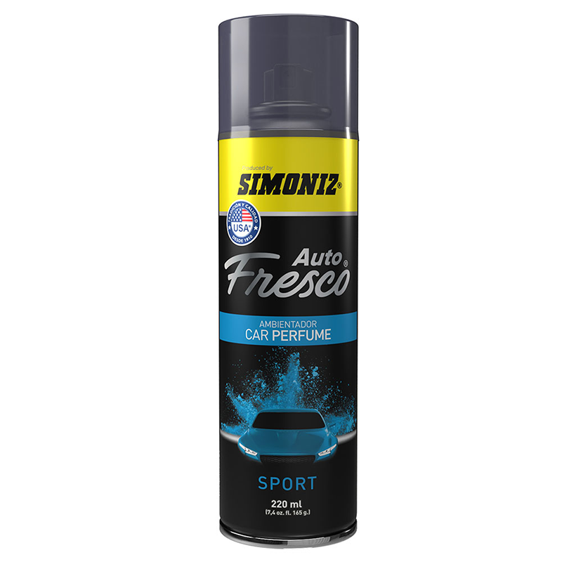 AMBIENTADOR CAR PERFUME SIMONIZ AUTO FRESCO SPORT 220ML COLOR NEGRO - Imagen 1
