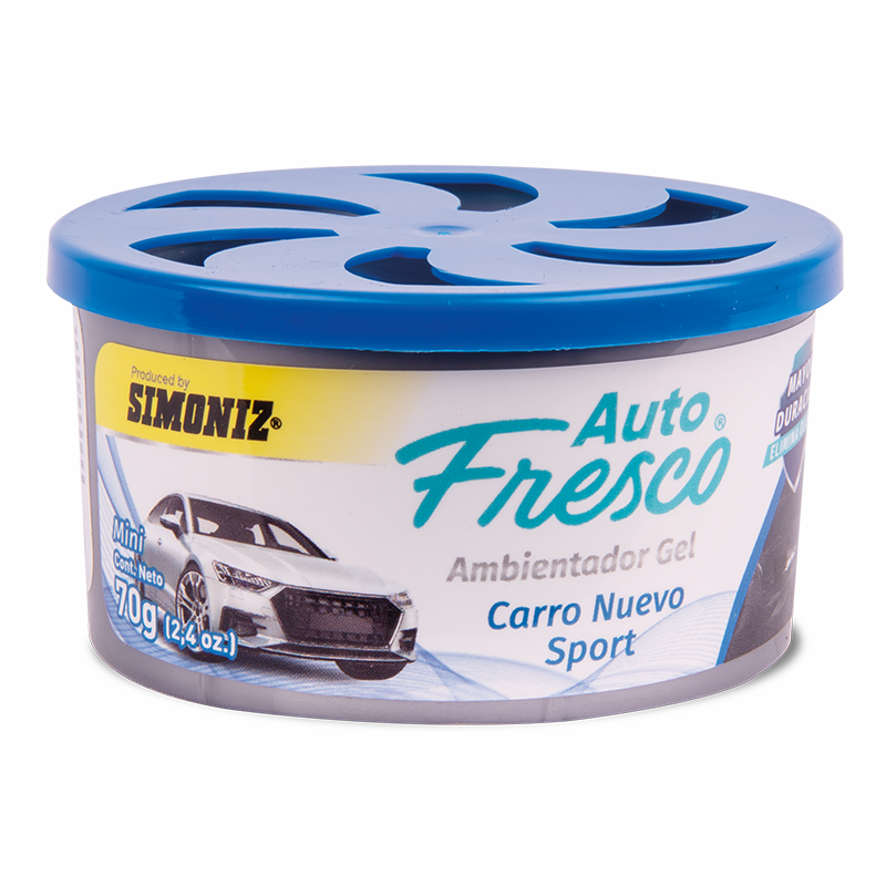 AMBIENTADOR GEL SIMONIZ AUTO FRESCO CARRO NUEVO SPORT 70GR AZUL CARRO NUEVO SPORT - Imagen 1